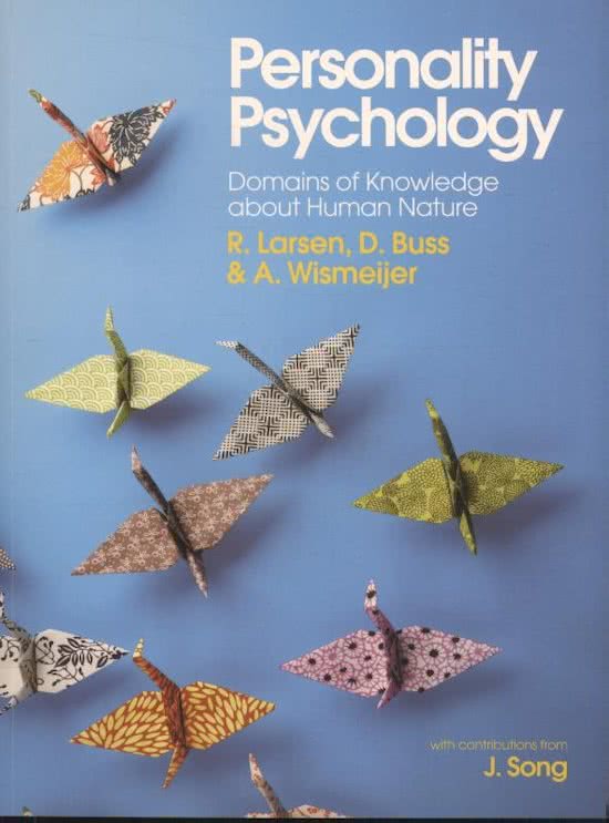 Samenvatting Personality Psychology, ISBN: 9780077145644  Psychologie Van Het Persoonlijke (TPP07)