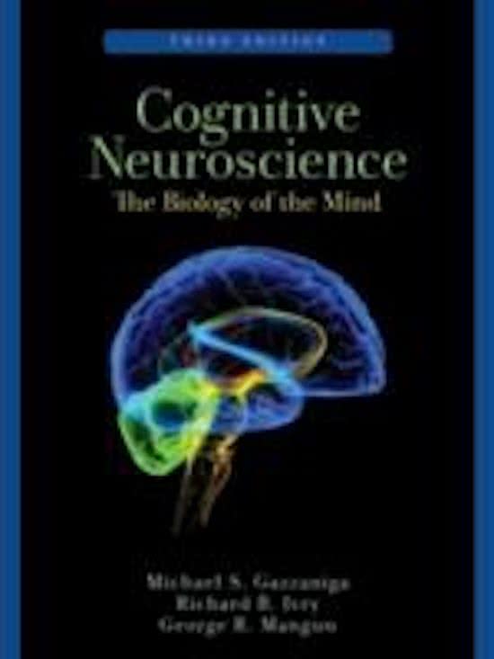 Summary Gazzaniga Ivry Mangun Cognitive Neuroscience Chapter 1,2,3,4,5,8,9,10