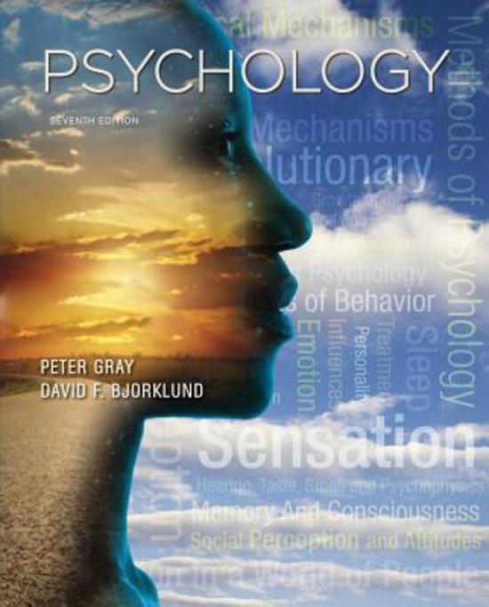 (2019/2020) Focusvragen H1 t/m H9 (Psychology, 8th edition, Peter Gray, David F. Bjorklund)
