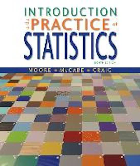 Summary Introduction to the practice of statistics - Moore McCabe Craig - H1,2,3,4