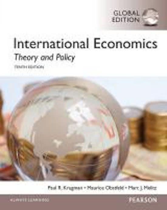 International Economics Summary week 6-9