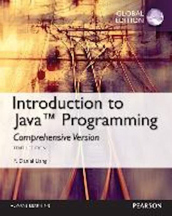 Intro to Java Programming, Comprehensive Version, Global Edition
