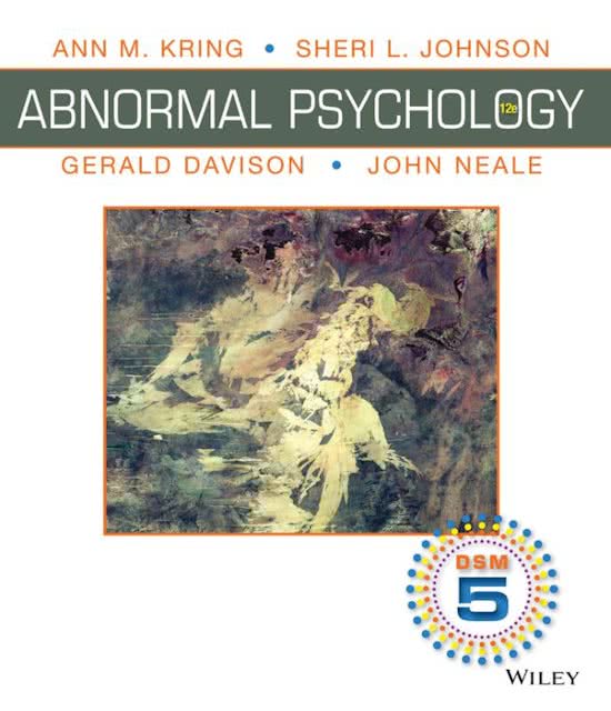 Lecture Notes - Adult Abnormal Psychology