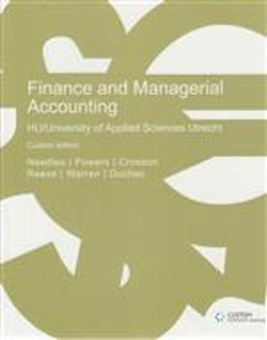 Finance and Manageral Accounting 2, 2018