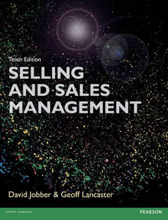  Summary: Sales and Account Management by Jobber & Lancaster