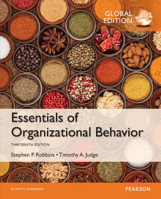 Summary WOJD - Book: Essentials of Organizational Behavior 13th edition. Work Organization & Job Design