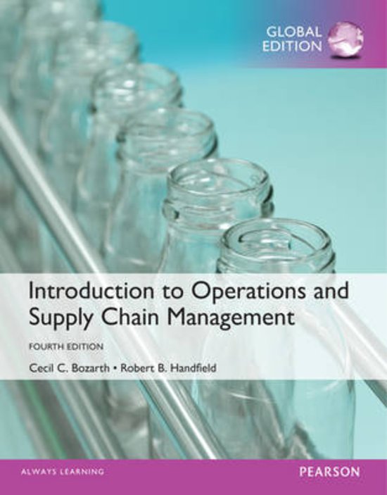 Operations: Study Literature Bozarth Summary Chapters 7, 9, 10, 12