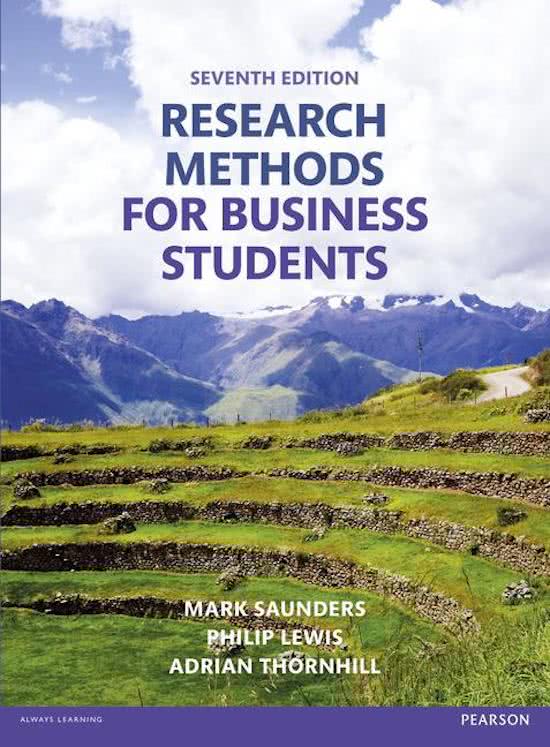 Research Methods for Business Students (seventh edition)