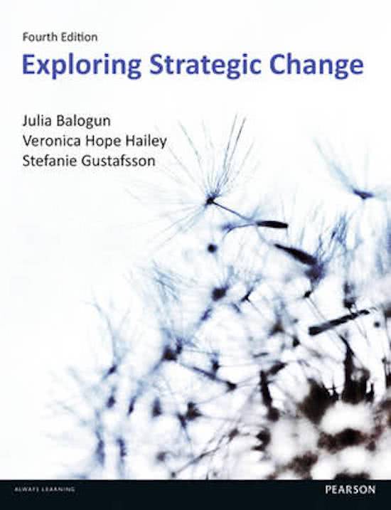 Organisatie, technologie en verandering - Samenvatting Boek