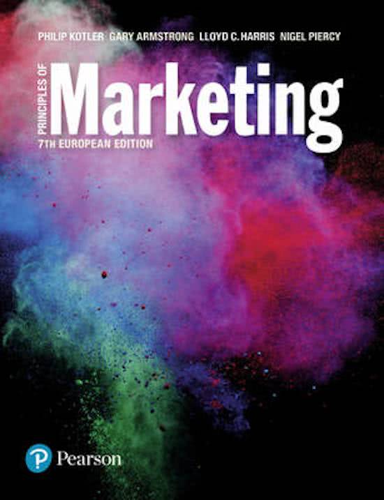 Phillip Kotler – Principles of Marketing, European edition, summary MARCOM Y2Q1