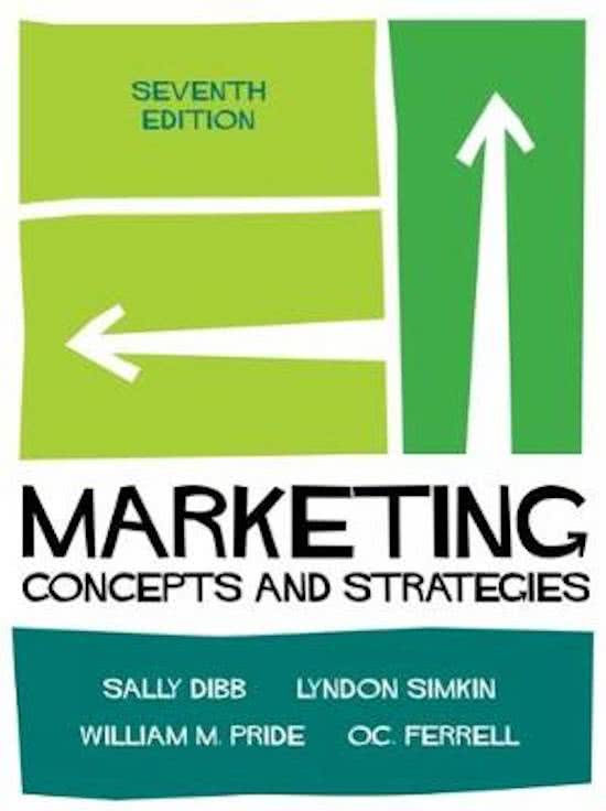 Marketing - Samenvatting van alle 10 hoorcolleges  en het Hele boek (24 hoofdstukken) - 2020